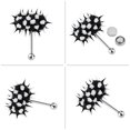 thumbnail image 1 of 3Types Vibrating Tongue Ring Stud Barbell Stainless Steel Body Piercing Jewelry, 1 of 7