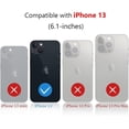 thumbnail image 2 of for iPhone 13 Case with Stand, Multi-Functional  Vertical & Horizontal Kickstand Case for iPhone 13 6.1", Cute Slim Silicone Wrist Strap Grip Protective Case iPhone 13, Dark Purple, 2 of 12