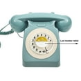 thumbnail image 3 of Blue Retro Phone, Corded Landline Home Phone, Analog Decorative 1960s' Old Fashion Desk Phone, Classic Rotary Dial Vintage Telephone with Ringer & Redial for Home/Office/Hotel/School, 3 of 5