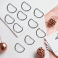 thumbnail image 3 of Metal D Rings,10Pcs D Shape Buckle Clips Adjusting Loop D Ring Keychains Belts Hardware Bags Ring Hand DIY, 3 of 4
