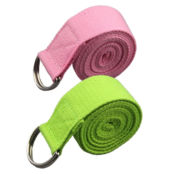 2 piezas de cinturones auxiliares de yoga Correas de estiramiento de estiramiento Bandas de resistencia al deslizamiento de cuerda de tirón para ejercicios de ejercicio (color aleatorio)