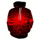 thumbnail image 3 of Sudadera con capucha con estampado 3D de esqueleto para hombre, jersey con diseño de cordón, Tops de primavera, Otoño e Invierno, 3 of 5