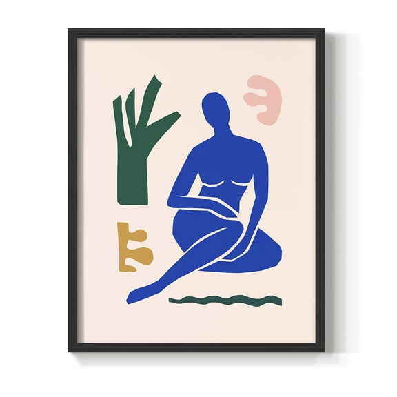 Matisse CDLXVII in Black Solid Wood Framed Print No Nail Hanging