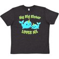 thumbnail image 3 of Inktastic My Sister loves me- cute narwhal Youth T-Shirt, 3 of 5