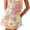 Beige, variant on Women Strapless Floral Print Mini Dress with Scarf Casual Tube Mesh Short Dress Summer Wedding Guest Dress