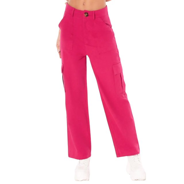Pantalón Cargo Mujer Wide Legs Pantalones Anchos Mom Jeans