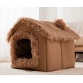 thumbnail image 1 of Foldable Cat Bed Pet Dog House Winter Cat Villa Sleep Kennel Removable Warm Nest Enclosed Tents Cave Sofa Pet Supplies ShopWise Round, 1 of 20