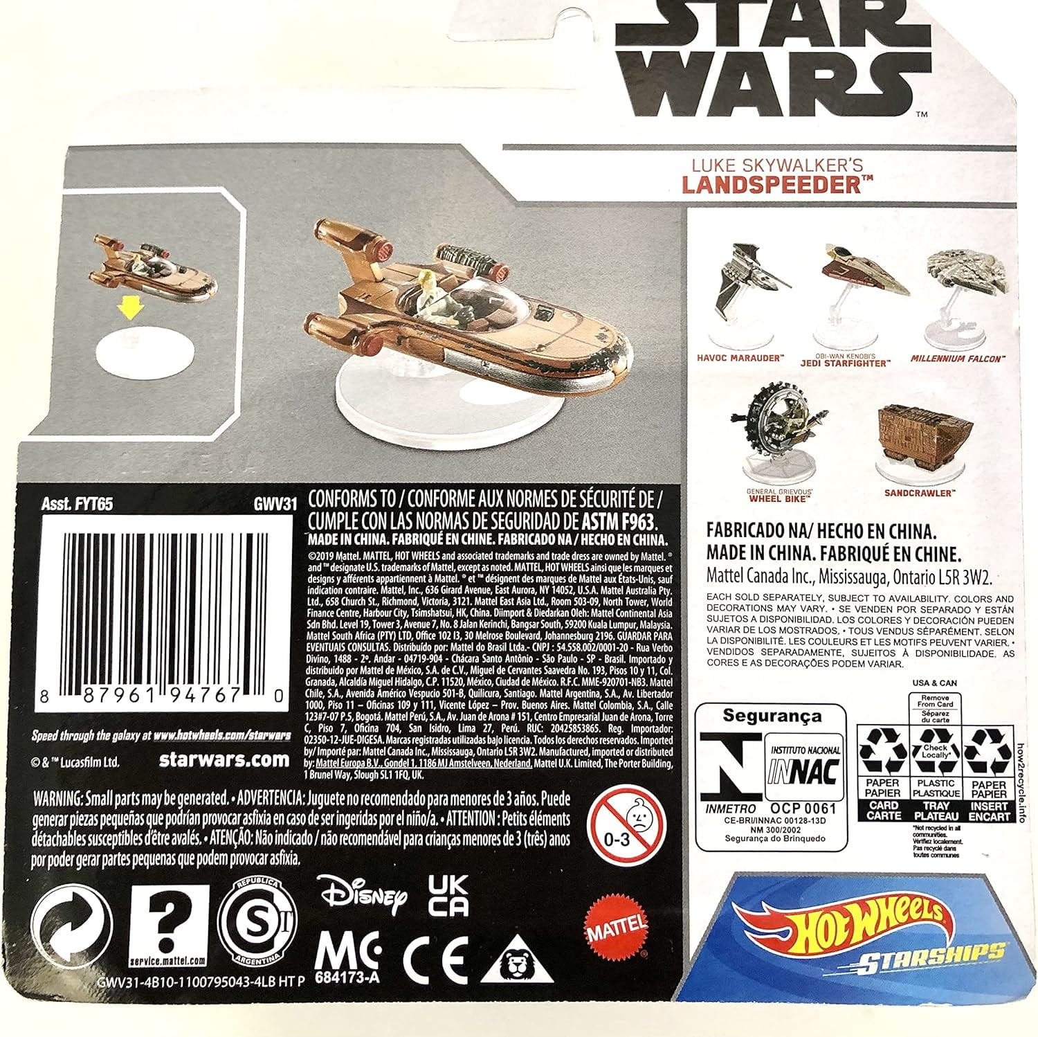 Hot Wheels Star Wars Starships with Flight Stand Included