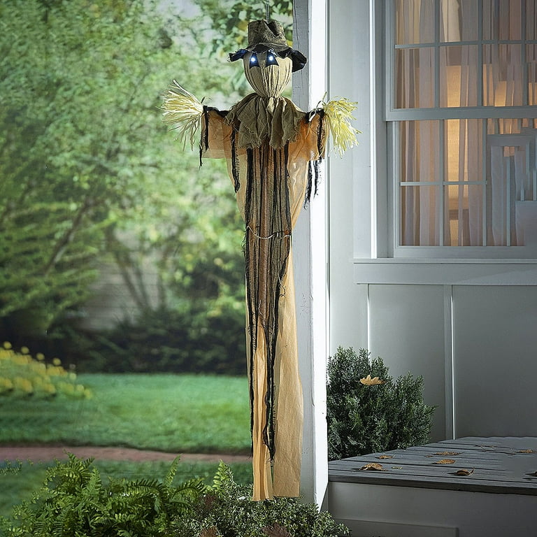 Spooky Scarecrow With Color-Changing Lights - 29.5 L x 6 W x Spooky Scarecrow With Color-Changing Lights - 29.5 L x 6 W x