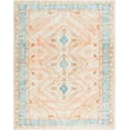 thumbnail image 2 of Estate Traditional 5' x 7' Pink and Light Blue Polyester Indoor Area Rug, 2 of 7