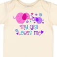 thumbnail image 4 of Inktastic My Gigi Loves Me Cute Elephants Boys or Girls Baby Bodysuit, 4 of 5