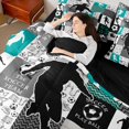 thumbnail image 4 of jejeloiu Football Gamer 7-Piece Bedding Comforter Set,Soccer Sport Game King Bedding Sets For Ball Lovers Reversible, 4 of 8