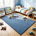 thumbnail image 7 of Koeckritz Rugs Kids Crossing Blue Soft Plush Indoor Area Rug, 4' x 4', 7 of 7