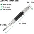 thumbnail image 2 of 1 Pcs Automatic Center Punch, 6 Inch Crushing Hand Tool Spring Punch with Cushion Cap, Metal Impact Center Hole Punch for Metal Wood Glass Plastic, 2 of 5