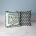 thumbnail image 4 of Birdsong Bouquet Vase Throw Pillow with Removable Cover in Green 18x18, 4 of 6