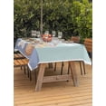 thumbnail image 2 of Happy Easter Outdoor Tablecloth - 54x80 Inch Rectangle Dining Table Cover, Cute Bunny Colorful Eggs Spring Flowers Blue Purple Waterproof Outdoor Table Cloth with Umbrella Hole & Zipper for Patio, 2 of 7