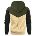 thumbnail image 3 of BXINGOHAI Men's Casual Hoodies Sweatshirts Cotton Breathable Pullover Shirts Color Block Hooded Sweatshirt Athletic Workout Tops With Pockets Drawstring Army Green,XXL, 3 of 3