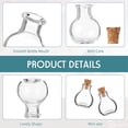 thumbnail image 4 of Transparent ing Bottle Pendant Glass Bottle Small Bottle with Horn Nail String Cork Mini Bottle Decoration, 4 of 7