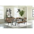 thumbnail image 3 of Bowery Hill Transitional Sled Leg Dining Table in Grey Sheesham and Gunmetal, 3 of 3