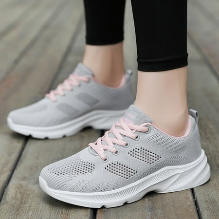 

XIAQUJ Women Sneakers Fashion Summer New Pattern Simple Solid Mesh Breathable and Comfortable Non Slip Large Lace up Shoes Women s Fashion Sneakers Grey 8.5(41)