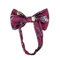 thumbnail image 2 of ROMARIO MANZINI White Floral on Raspberry PRINTED DESIGN Pre-Tied Bow Tie, 2 of 2
