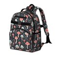 thumbnail image 2 of Mushroom and Sprig Navy Pattern Cute School Backpack Bag for School with Padded Back and Adjustable Shoulder Straps 15.25"x11.5"x5.25", 2 of 4
