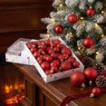 thumbnail image 4 of 42-Piece Red Christmas Ornaments, Shatterproof Christmas Tree Decorations, Plastic Assorted Styles Christmas Ball for Christmas, Holiday Decor, 4 of 7