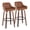 Camel Faux Leather, variant on Daniella 30" Fixed-Height Bar Stool, Bar Chairs, Swivel Bar Stools, Bar Stools Set of 2