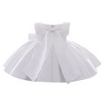 thumbnail image 2 of Bébé Nouveau-Né Filles Robe Princesse Arc Tutu Fête Robes de Mariée d'Anniversaire, 2 of 6