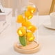 thumbnail image 5 of Adornos de tejido de lana con luz nocturna de lirio de los valles de simulación LED (amarillo) Likrtyny Para estrenar, 5 of 9