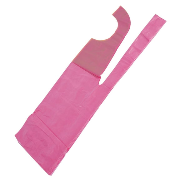 unbranded  100 Pcs Waterproof and Oilproof Apron Adult Paint Smock Coated Pink