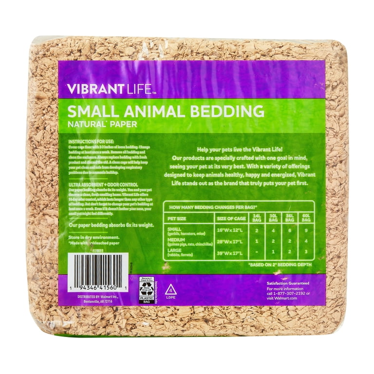 Vibrant Life Small Animal Bedding, Natural Brown Paper, 14L photo 5