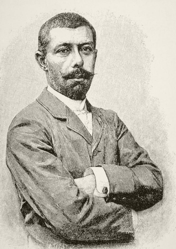 Louis Alexandre Antoine Mizon 1853 To 1899 French Explorer And Colonial Administrator From Afrika Dets Opdagelse Erobring Og Kolonisation Published In Copenhagen 1901 Canvas Art - Ken Welsh Design Pi