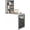 Grey, variant on Alpinel Foldable Wall-Mounted Desk, Floating Desk with Chalkboard, Storage Shelves & Hooks, Space-Saving Murphy Table for Home Office, Bedroom, Dorm Room, Small Spaces(White)