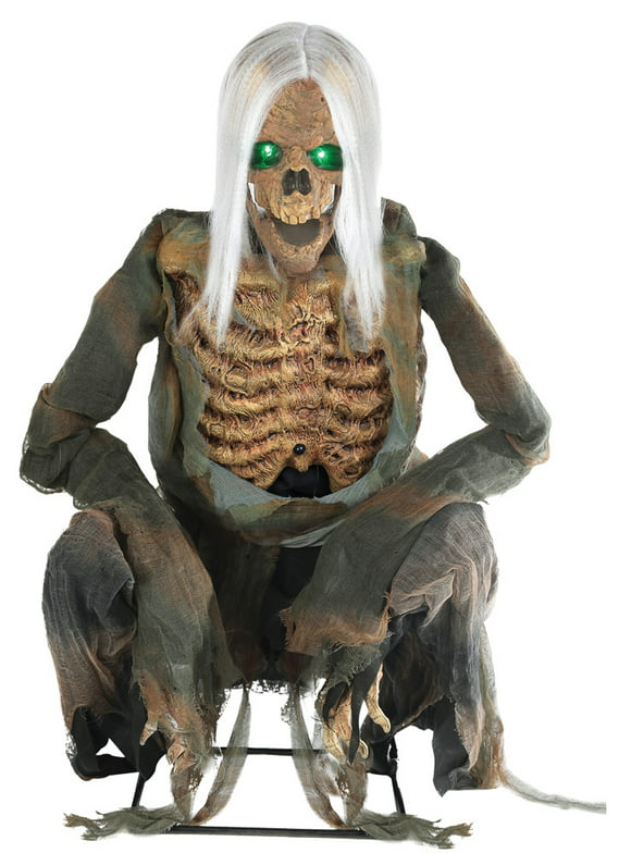 Crouching Bones Animated Prop Halloween Decoration