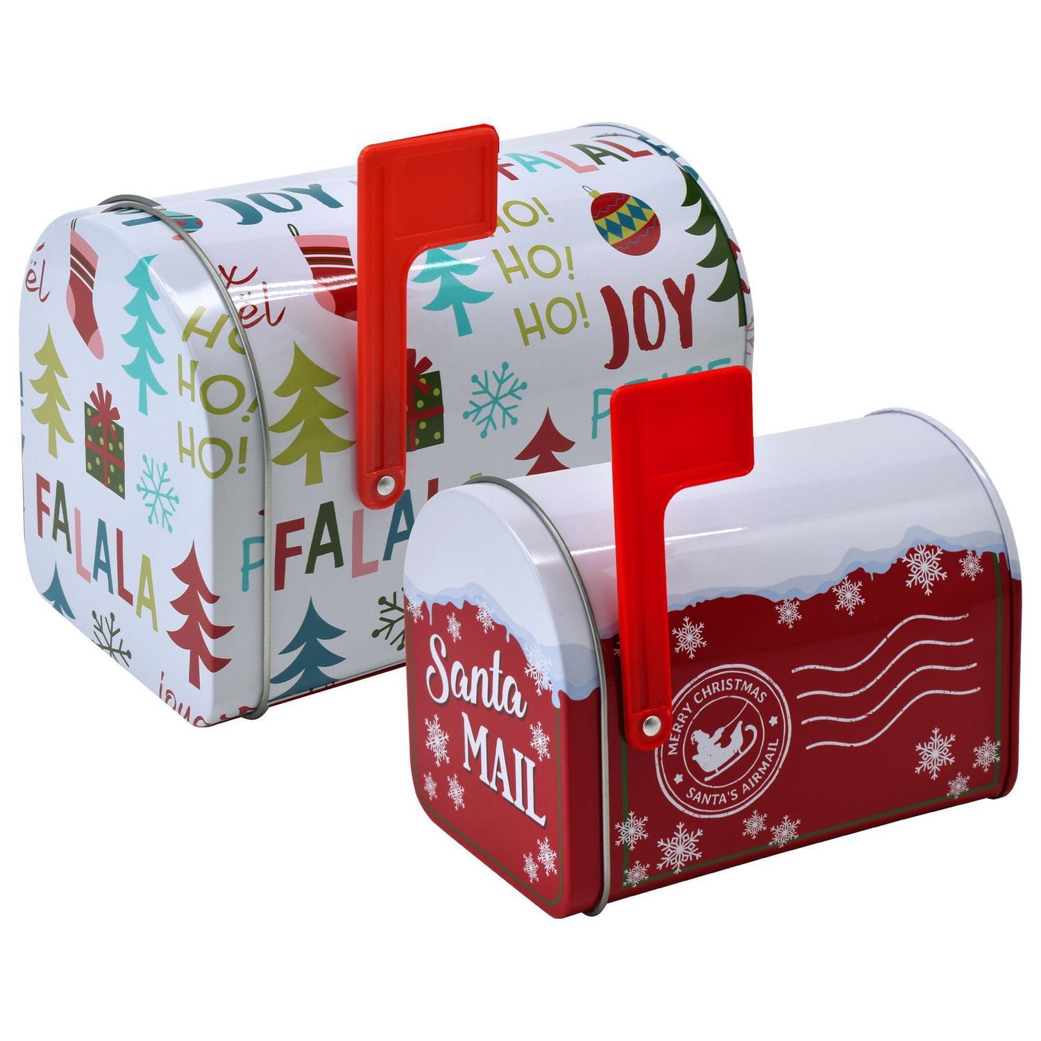HOLIDAY TIME MAILBOX TIN 2 PACK