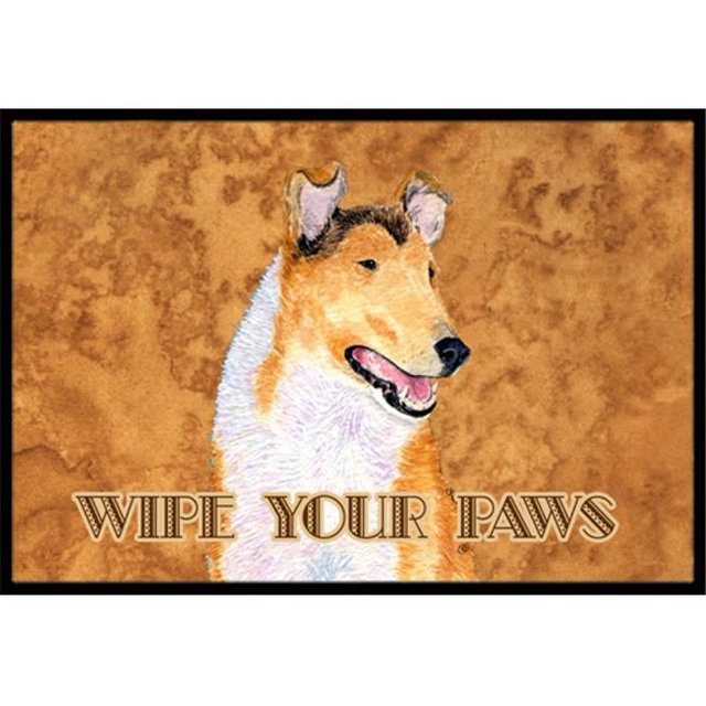 Carolines Treasures SS4903MAT 18 X 27 In. Collie Smooth Wipe Your Paws Indoor Or Outdoor Mat