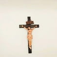 thumbnail image 4 of Eliaeconx Wall Crucifix, Catholic Christ Statue, Religious Home Decor, Realistic Cross Figure for Prayer Room, Church, Spiritual Display, Wood, 4 of 7