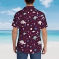 thumbnail image 6 of Goofa Space Dinosaur Hawaiian Shirt for Men, Unisex Summer Beach Casual Short Sleeve Button Down Shirts,Aloha Tropical Floral print shirt-Medium, 6 of 9
