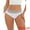 White, variant on Unique Bargains Women's Mid-Waisted Color-Block Panties Full Coverage Briefs XS Black