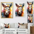 thumbnail image 4 of Designart "Pop Art Donkey I" Animals Framed Wall Art - Traditional Grey Donkey Bedroom Framed Canvas Wall Art, 4 of 6