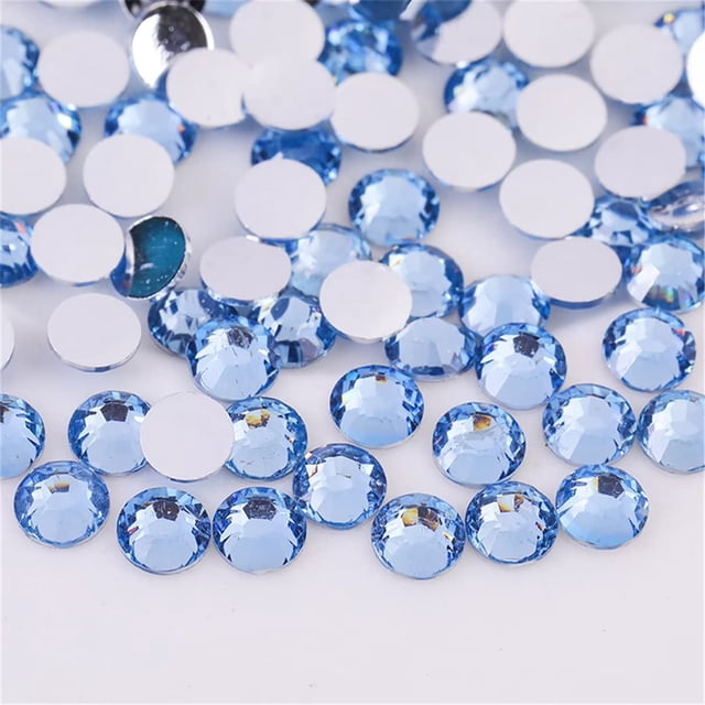 Rhinestones Kdkyy SS6 de 2 mm color azul claro, 3000 piezas