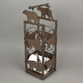 thumbnail image 4 of Rustic Metal Brown Bear Floor Standing Toilet Paper Holder With Extra Roll Storage, 4 of 5