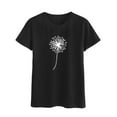 thumbnail image 4 of TWY Women Dandelion Graphic Print Crew Neck Short Sleeve T-Shirt, 4 of 7