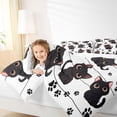 thumbnail image 4 of Feelyou Kawaii Black Cat Twin Comforter Sets, Cartoon Kitten Animal Bedding Set, 2pcs, 4 of 8