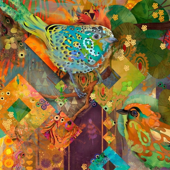 Marmont Hill 'Tanager Birds' by Evelia Painting Print on Wrapped Canvas