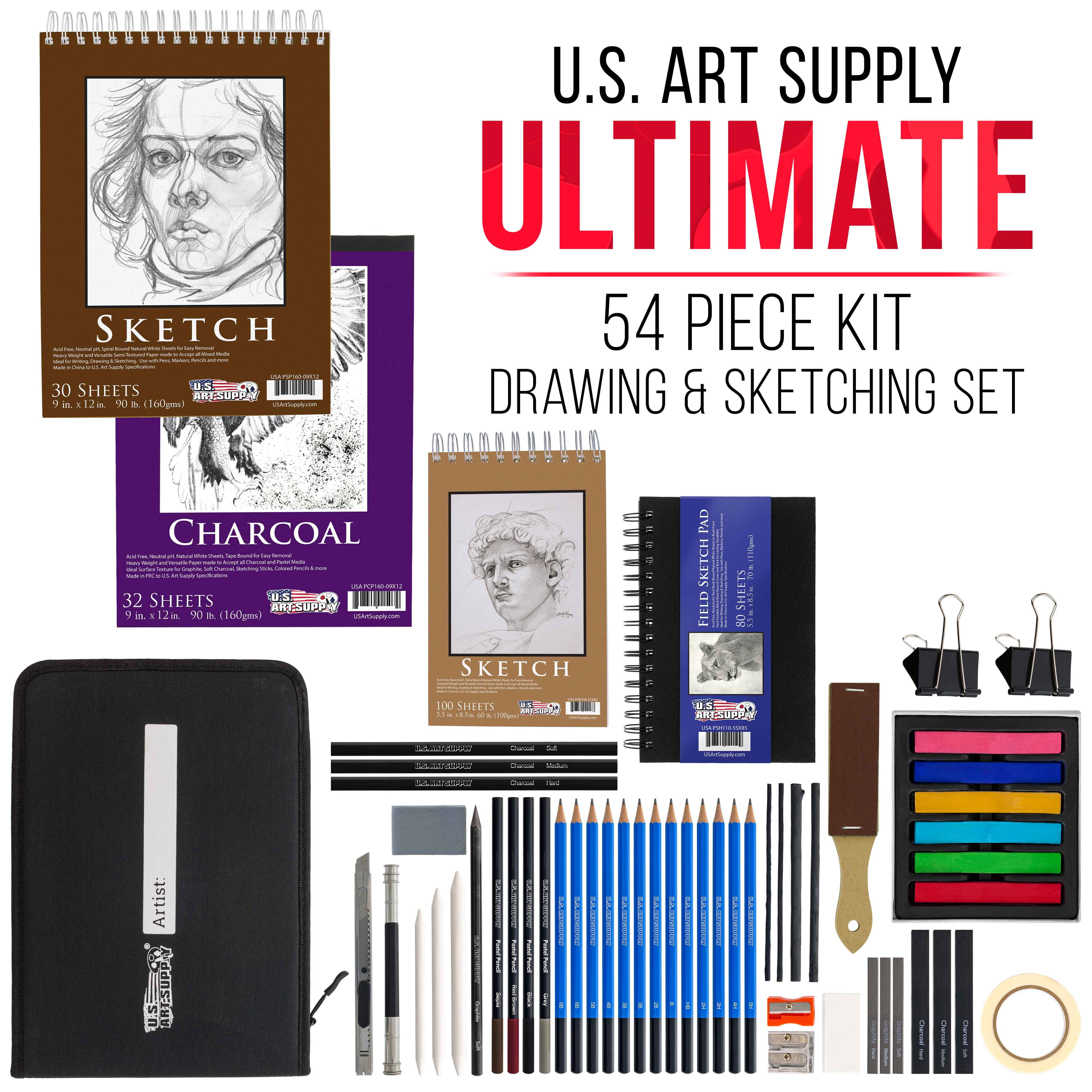 84pc Art Creativity Set, Sketch Pads, Painting, Watercolors, Pencils — U.S. Art  Supply