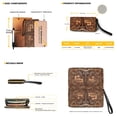 thumbnail image 3 of ZUXONGSY Leather Elephant Plumeria Print Top Handle Bag with Waterproof Cosmetic Bags Wallet for Women PU Top Handle Satchel Set with Portable Cosmetic Pouch Purse Credit Card Holder Wallet, 3 of 4