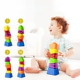 thumbnail image 4 of Juguetes Para Niño Juguete de apilamiento de bloques de plástico para niños, con música irregular, ideal como regalo de cumpleaños o vacaciones. Juguetes Para Bebe 1 Año, 4 of 6