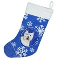 thumbnail image 2 of Caroline's Treasures Westie Winter Snowflakes Multi-color Christmas Stocking, with Soft Suede Fabric, 18", 2 of 2